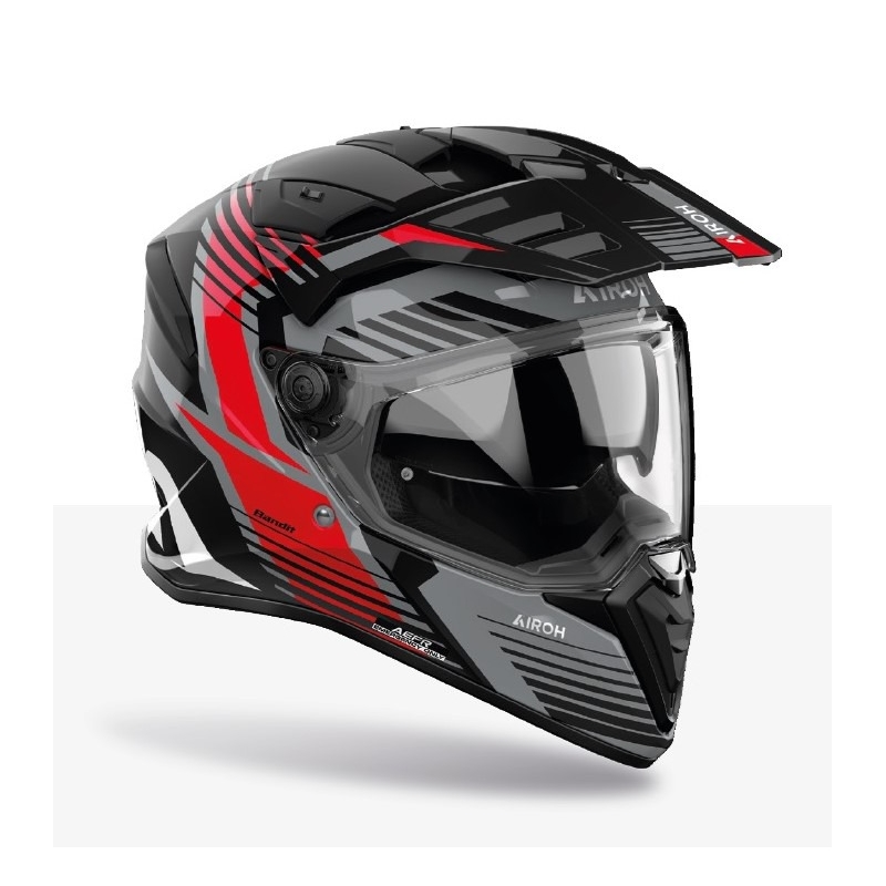 Enduro mootorratta kiiver Airoh Bandit Spicy red