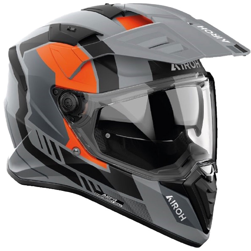 Enduro mootorratta kiiver Airoh Bandit Horn matt oranž