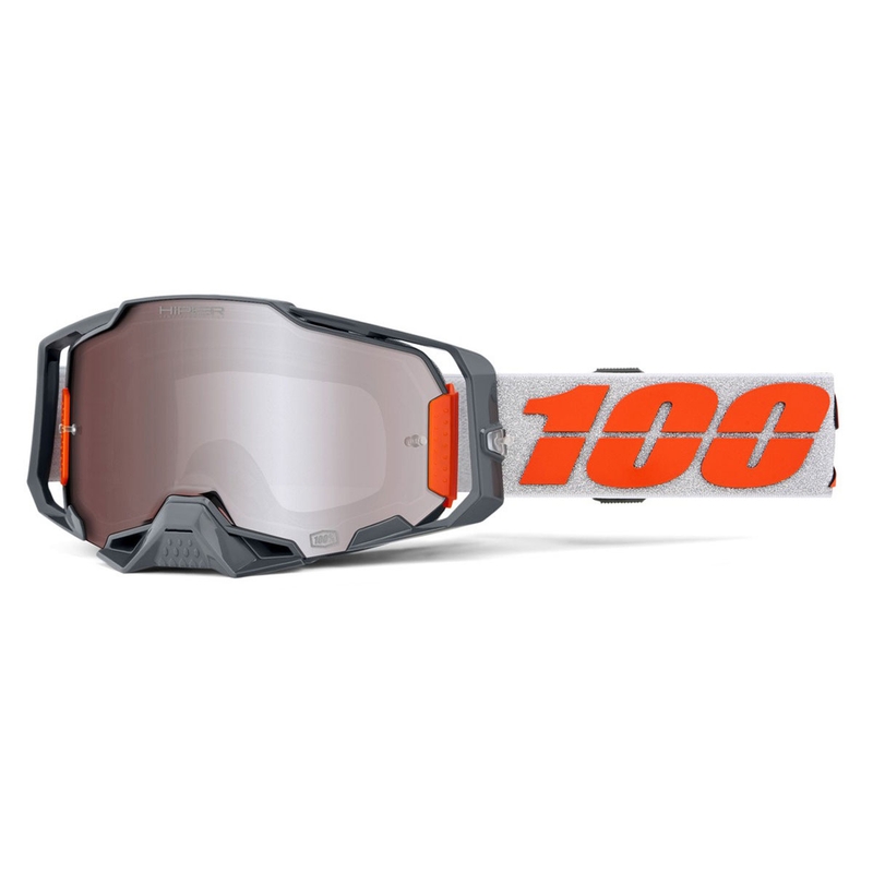 Motokrossiprillid 100% ARMEGA Silver hõbedase HIPER plexiga.