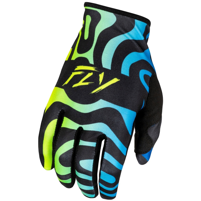 Motokross-kindad FLY Racing Lite sinine-sinine-kollane