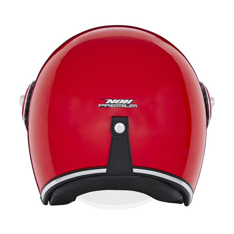 Avatud mootorratta kiiver NOX PREMIUM Heritage punane