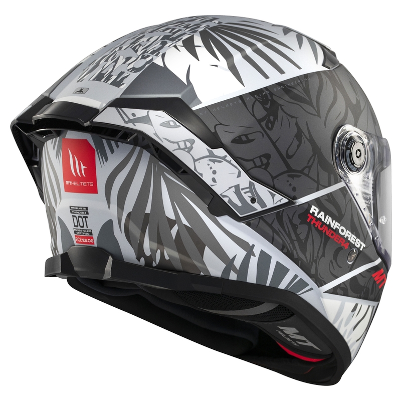 Täismaskiiver MT Thunder 4 SV Rainforest must-valge