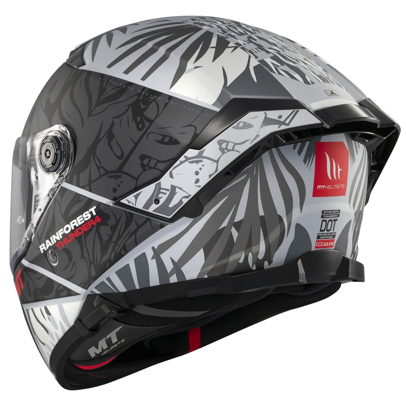 Täismaskiiver MT Thunder 4 SV Rainforest must-valge