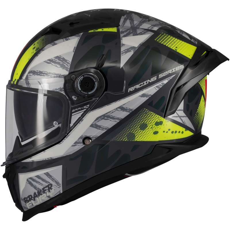 MT Braker SV Fury hall-fluo kollane integreeritud mootorratta kiiver
