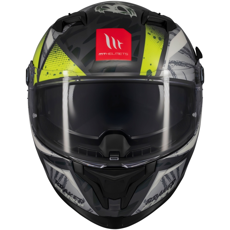 MT Braker SV Fury hall-fluo kollane integreeritud mootorratta kiiver