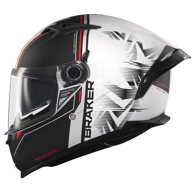 MT Braker SV Charm integreeritud mootorratta kiiver matt must ja valge