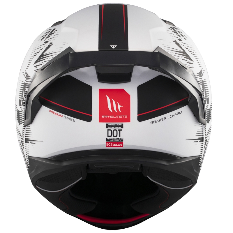 MT Braker SV Charm integreeritud mootorratta kiiver matt must ja valge