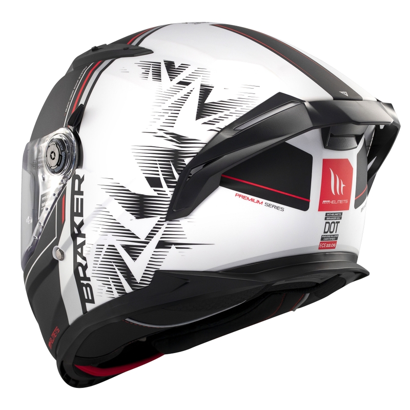 MT Braker SV Charm integreeritud mootorratta kiiver matt must ja valge