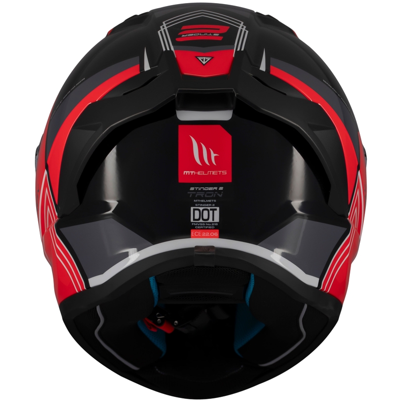 MT Stinger 2 Tron integreeritud mootorratta kiiver must-punane-hall