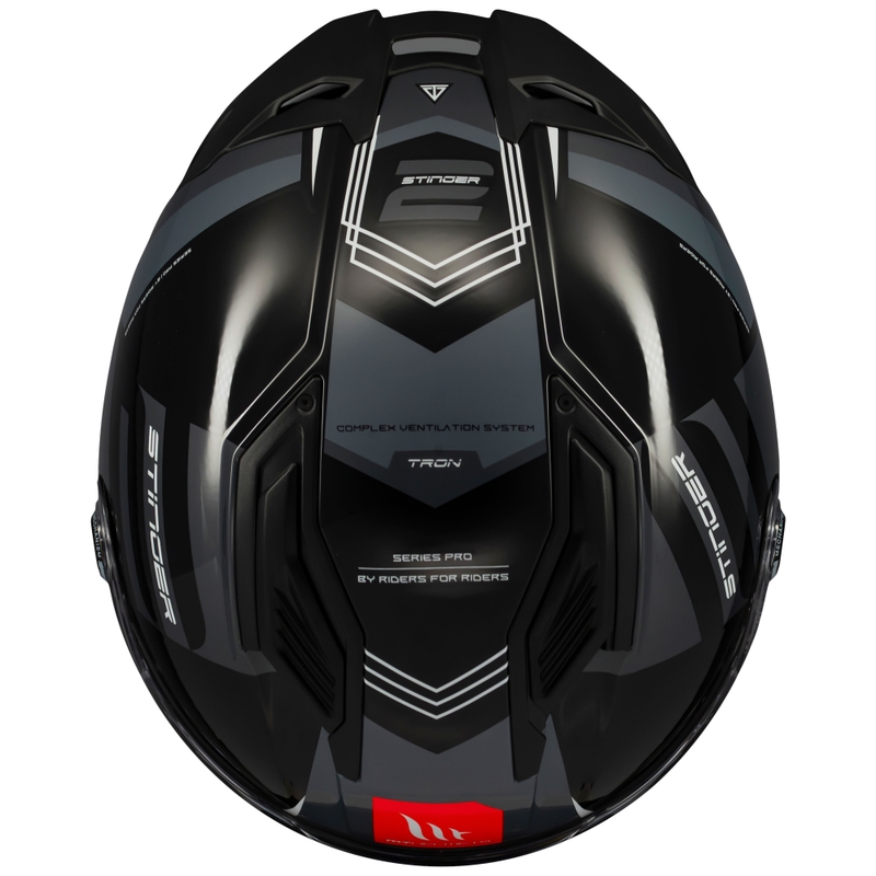 MT Stinger 2 Tron integreeritud mootorratta kiiver mustahall