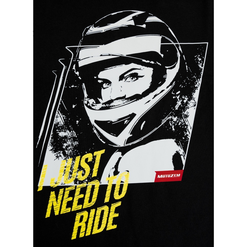 Naiste MotoZem Girl T-särk must