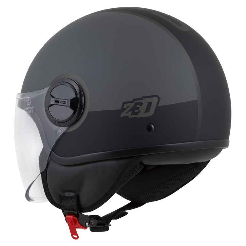 Avatud mootorratta kiiver ZED C35 hall-must matt