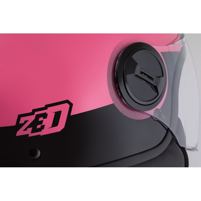 Avatud mootorratta kiiver ZED C35 roosa-must