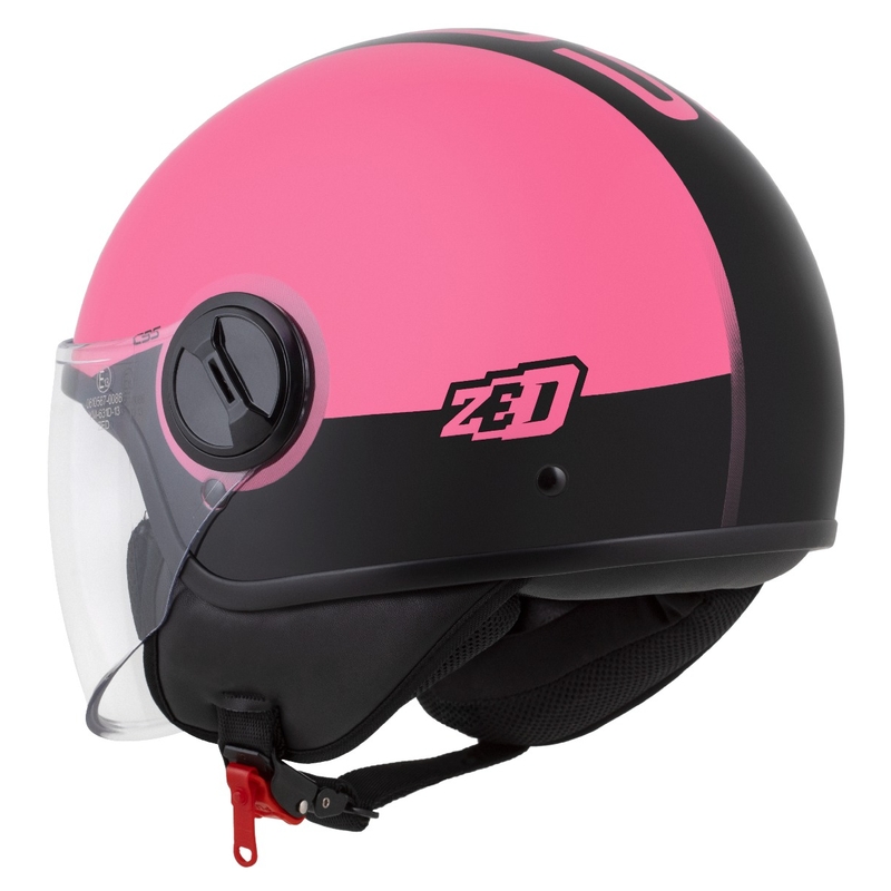 Avatud mootorratta kiiver ZED C35 roosa-must