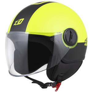 Avatud mootorratta kiiver ZED C35 fluo kollane-must