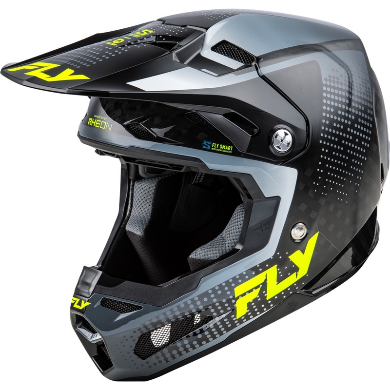 Motokross kiiver mootorratta FLY Racing Formula S Carbon hall-fluo kollane