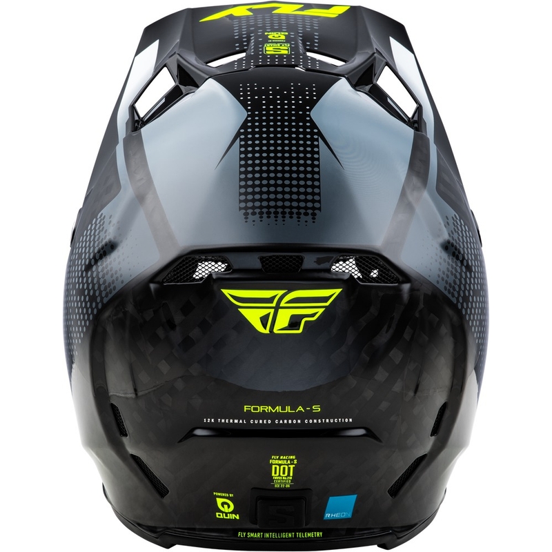 Motokross kiiver mootorratta FLY Racing Formula S Carbon hall-fluo kollane