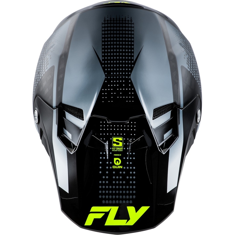 Motokross kiiver mootorratta FLY Racing Formula S Carbon hall-fluo kollane