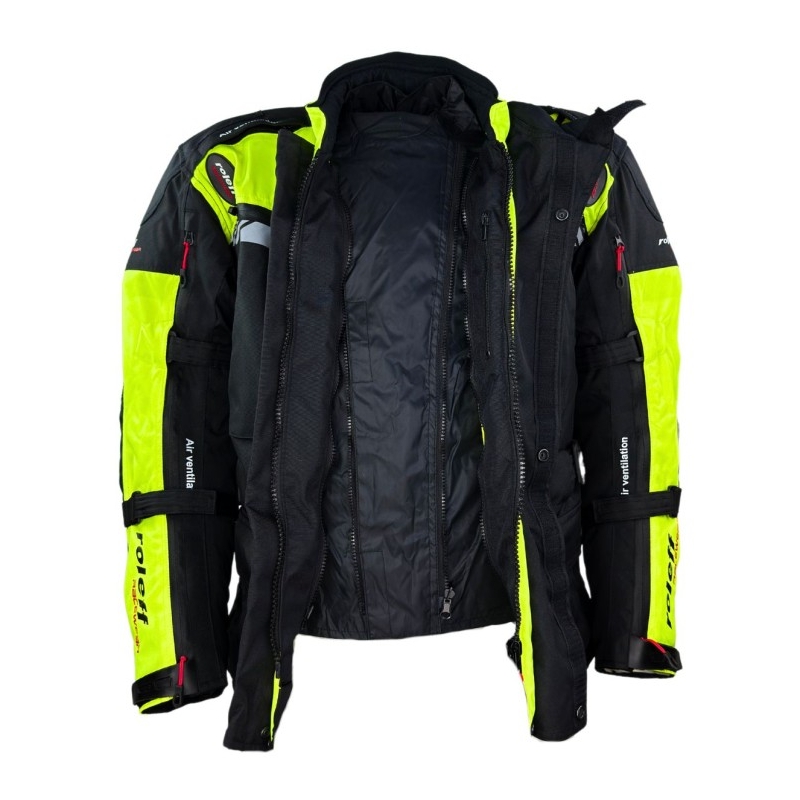 Mootorratta jope Roleff Kodra Enduro must-fluo kollane