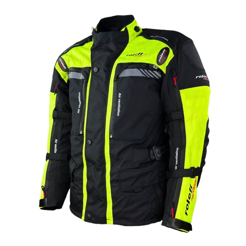 Mootorratta jope Roleff Kodra Enduro must-fluo kollane