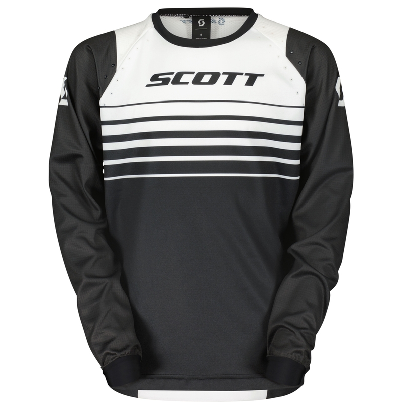 Laste motokrossitrikoo SCOTT EVO Swap must ja valge