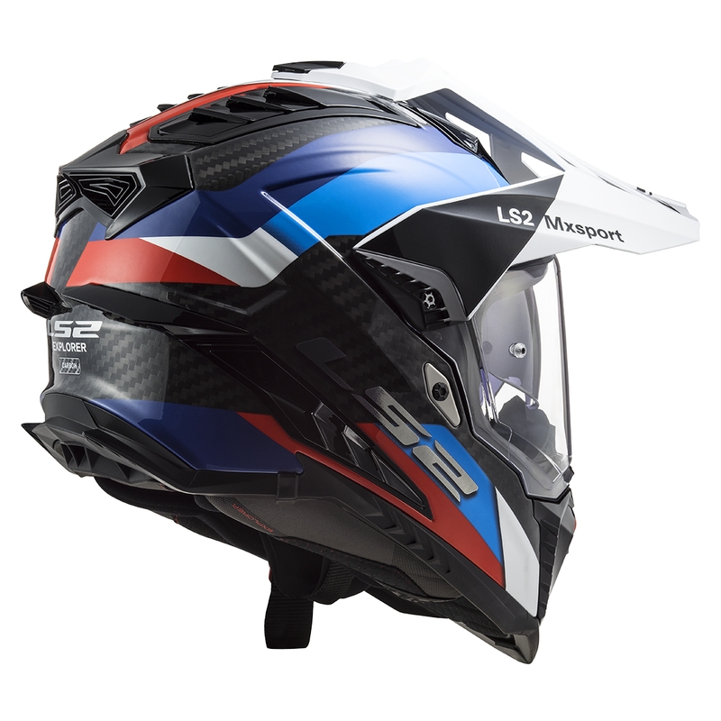 Enduro mootorratta kiiver LS2 MX701 C Explorer Frontier must-sinine