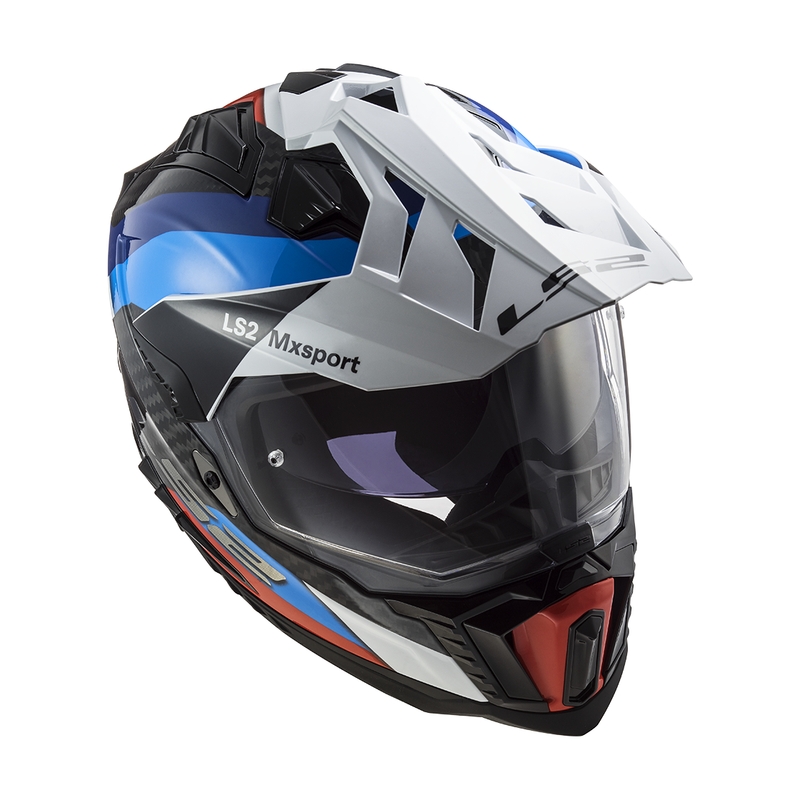 Enduro mootorratta kiiver LS2 MX701 C Explorer Frontier must-sinine