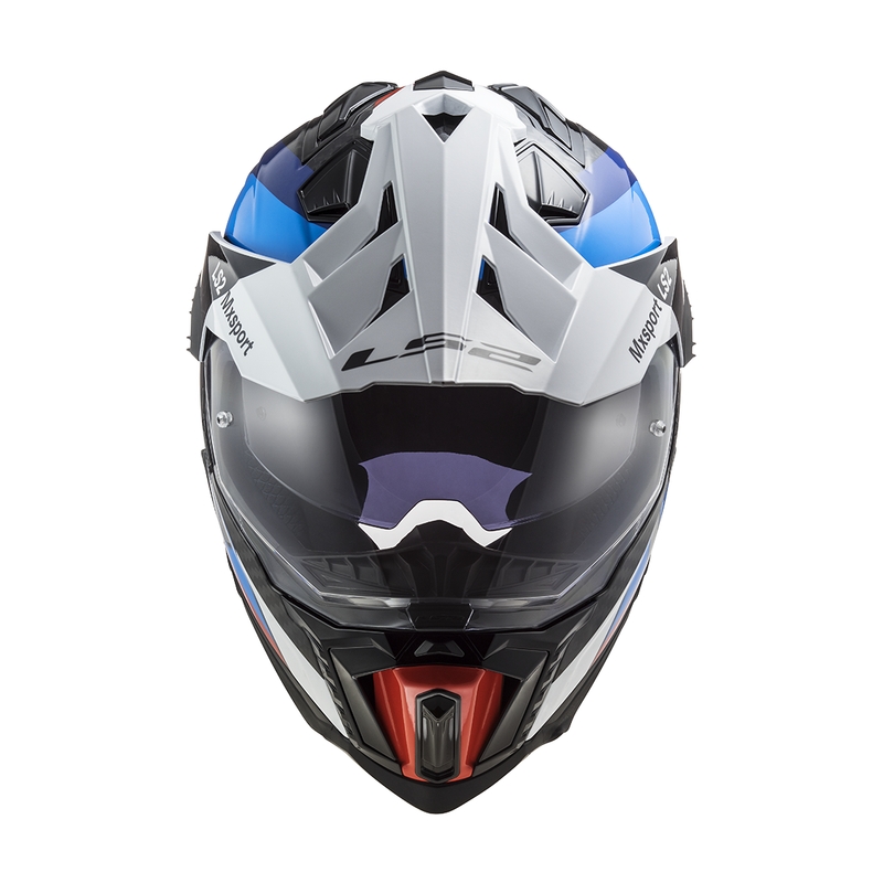 Enduro mootorratta kiiver LS2 MX701 C Explorer Frontier must-sinine