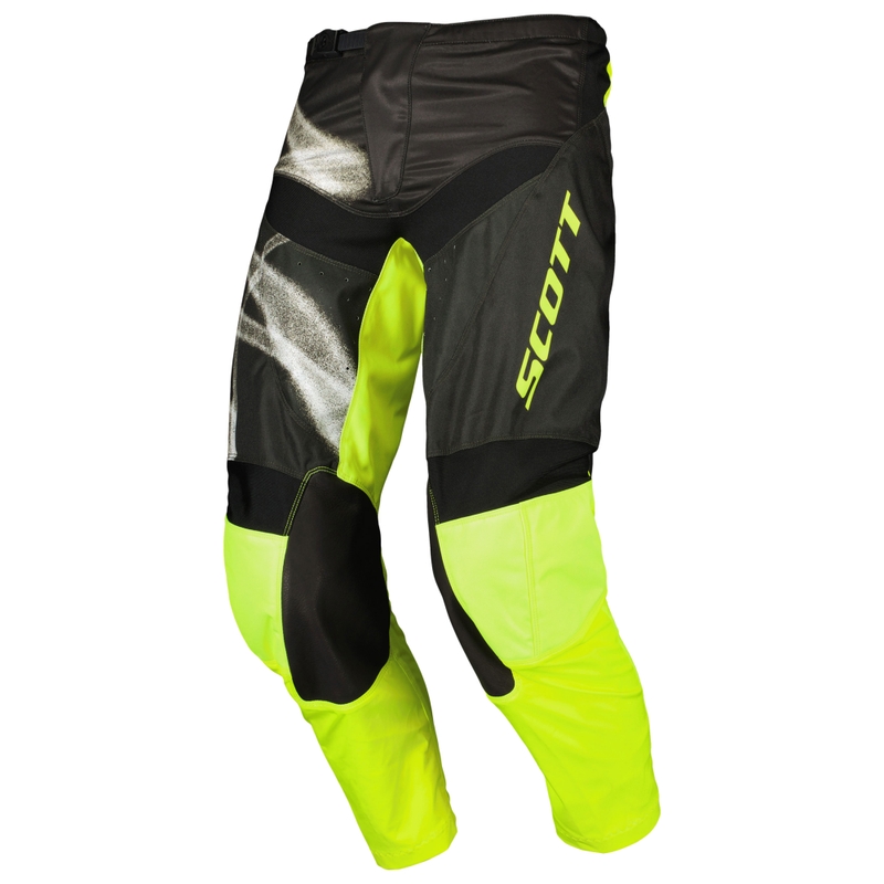 Motokrossi püksid SCOTT EVO Dirt must-fluo kollane