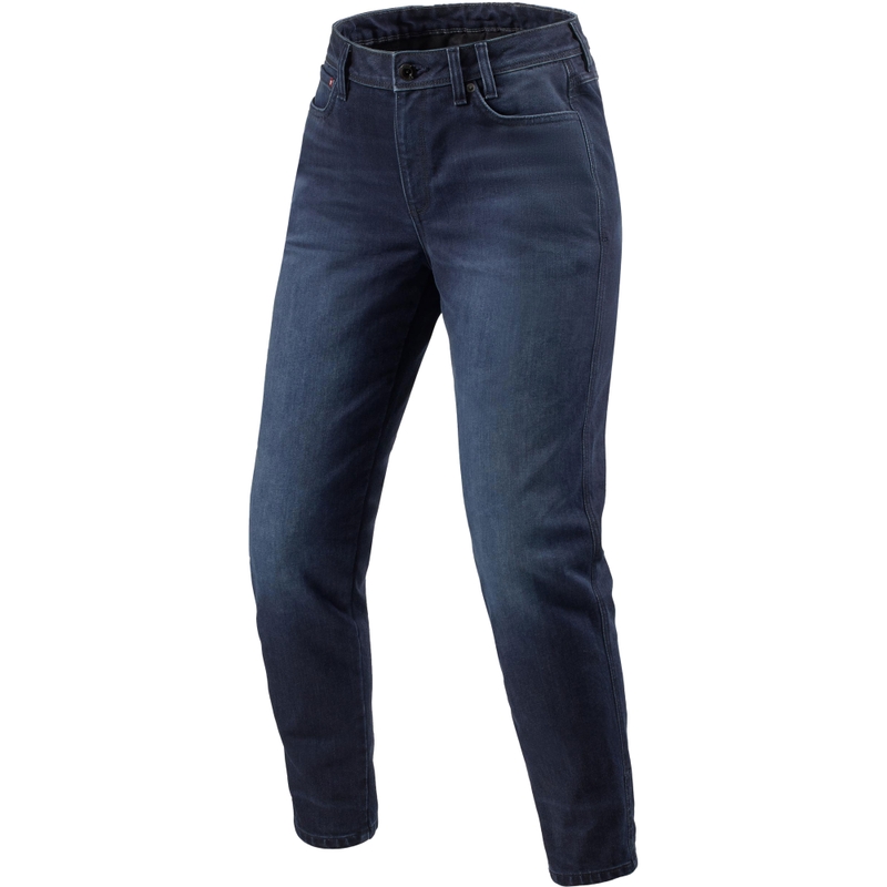 Naiste Revit Harper Tapered Tapered Pestud tumesinised mootorratta teksad