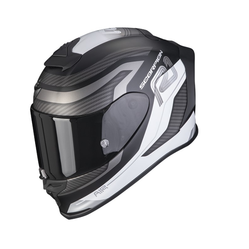 Integreeritud mootorratta kiiver SCORPION EXO-R1 EVO AIR VATIS must-valge - kvaliteet II