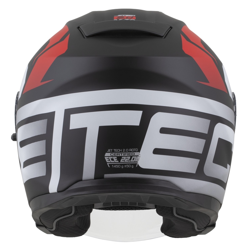 Cassida Jet Tech 2.0 RoTo avatud mootorratta kiiver matt must-punane-valge