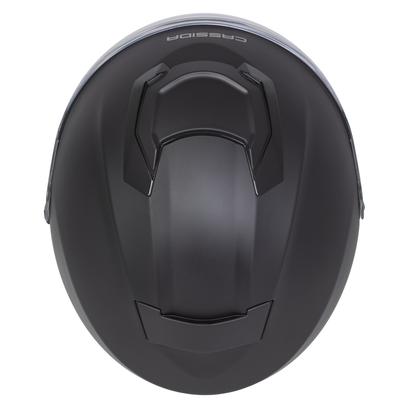 Cassida Jet Tech 2.0 Solid Matte Black-Grey Avatud mootorratta kiiver