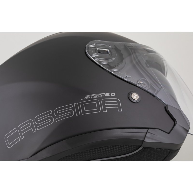Cassida Jet Tech 2.0 Solid Matte Black-Grey Avatud mootorratta kiiver