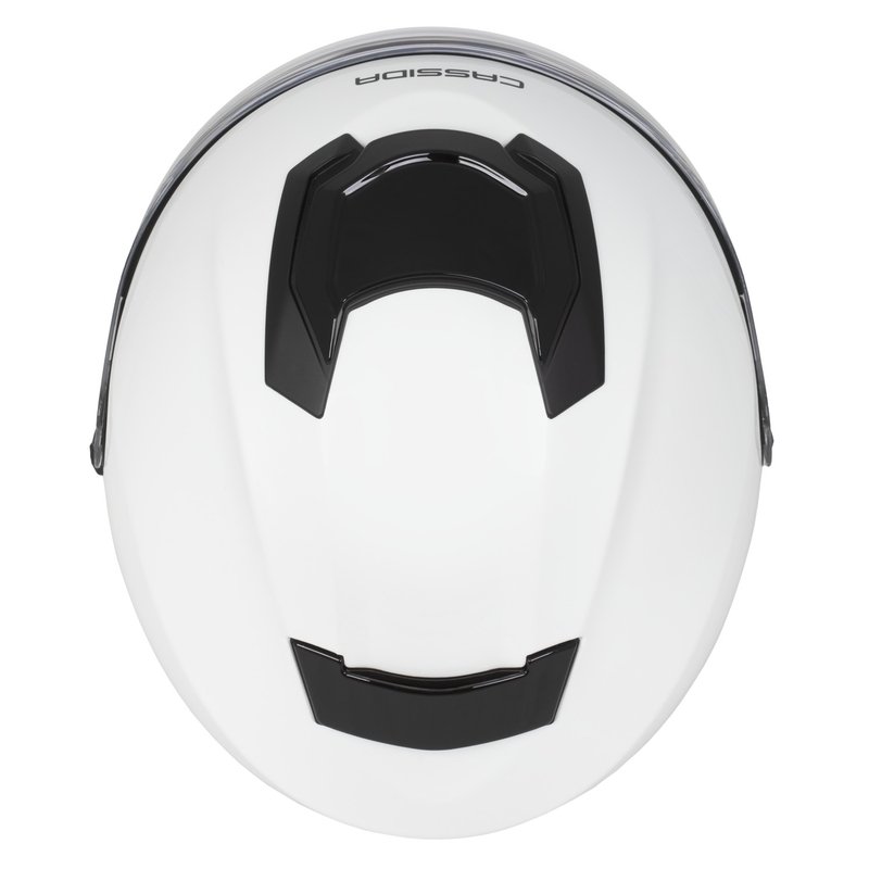 Cassida Jet Tech 2.0 Solid White-Black-Grey Avatud mootorratta kiiver