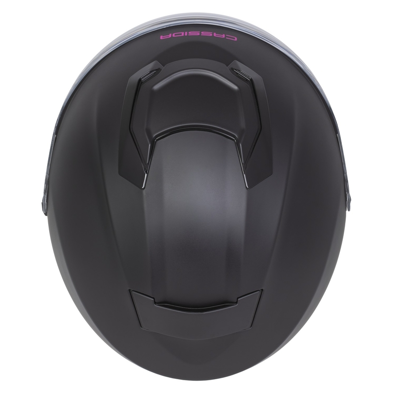 Cassida Jet Tech 2.0 Solid Matte Black ja Pink Open mootorratta kiiver