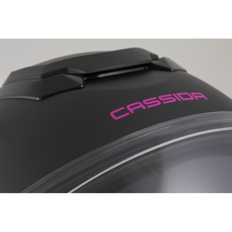 Cassida Jet Tech 2.0 Solid Matte Black ja Pink Open mootorratta kiiver