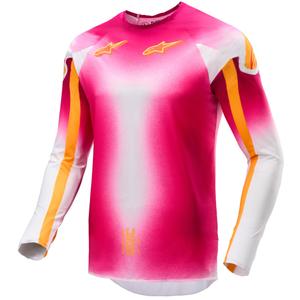 Alpinestars Supertech SX AFD limiteeritud väljaanne MIG fluo roosa-valge-oranž motokrossitrikoo