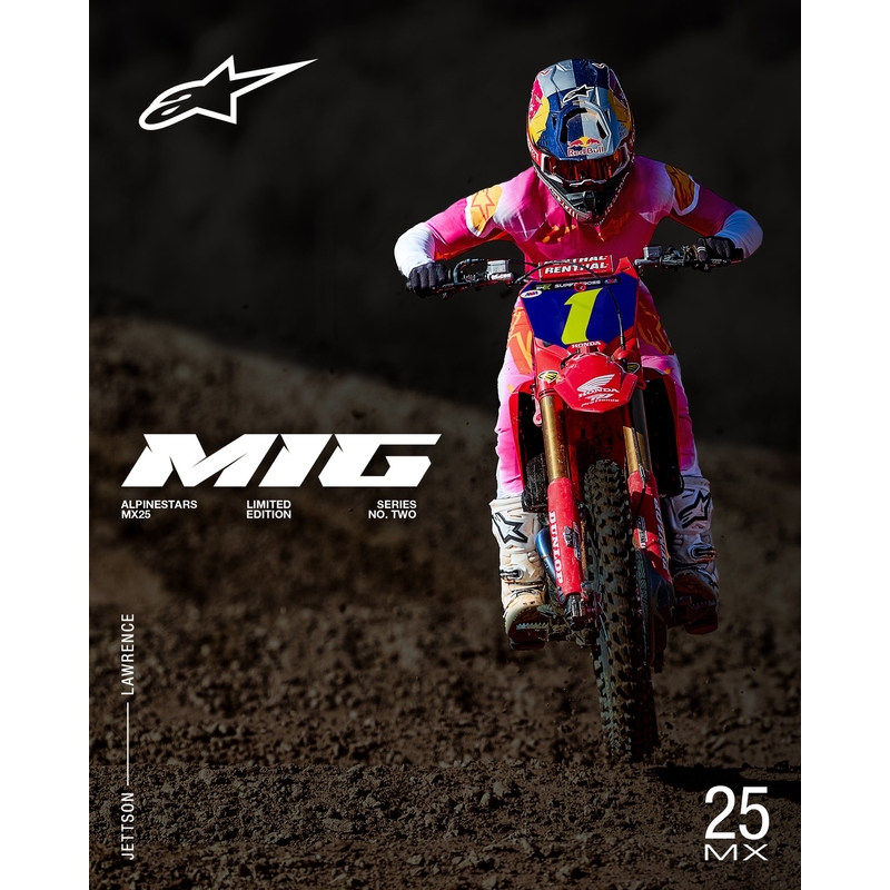 Alpinestars Supertech MIG limiteeritud väljaanne fluo roosa-valge-oranž motokrossipüksid