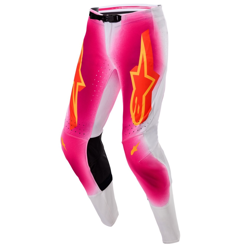 Alpinestars Supertech MIG limiteeritud väljaanne fluo roosa-valge-oranž motokrossipüksid