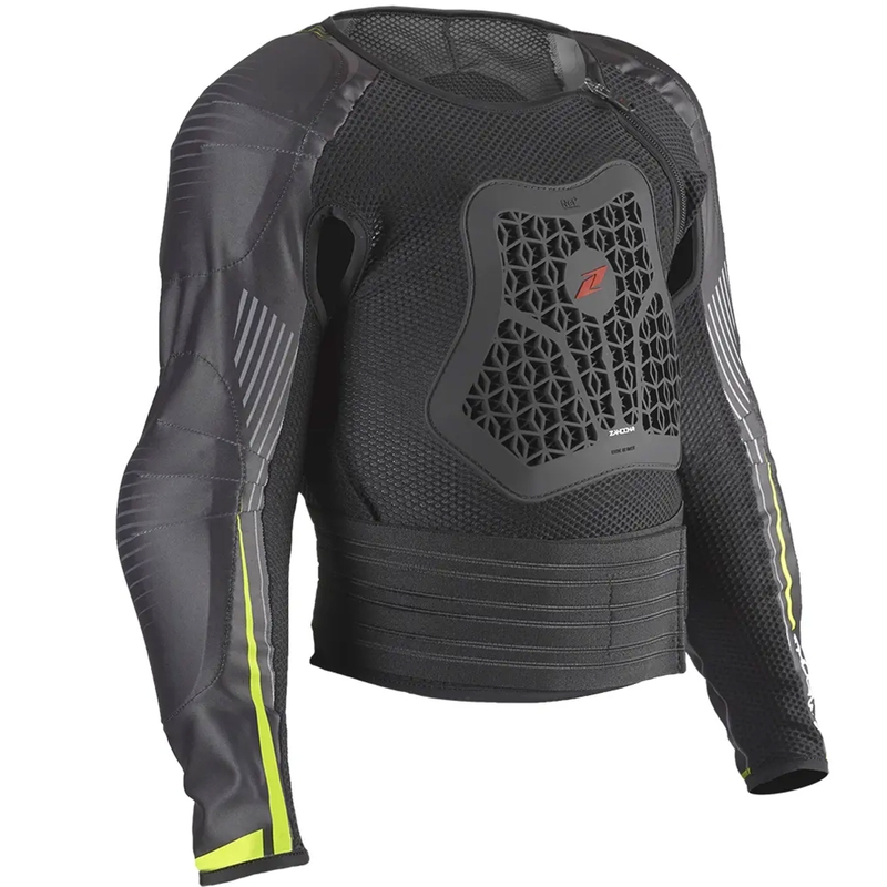 Laste kehakaitse Zandona Netcube Jacket X8 must-fluo kollane 136 - 150 cm.