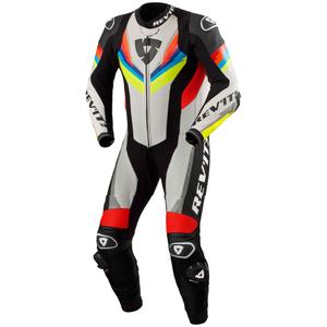 Revit Quantum 3 helehall-kollane nahast mootorratturi kombinesoon