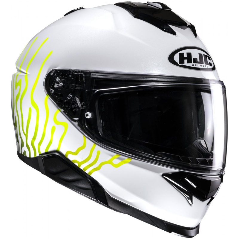 Integreeritud mootorratta kiiver HJC i71 Celos MC3H valge-must-kollane