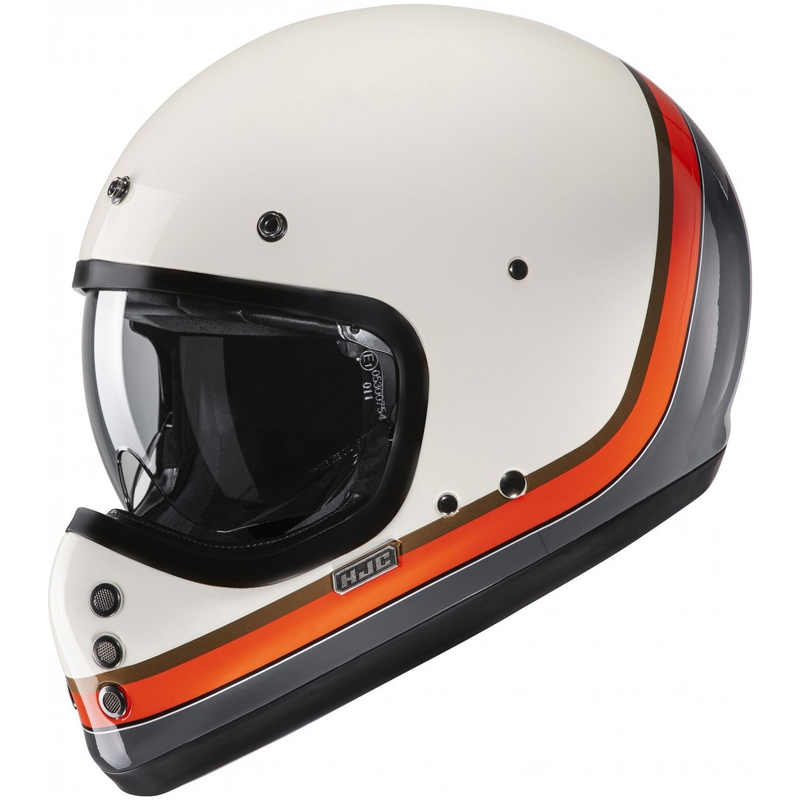Integreeritud mootorratta kiiver HJC V60 Scoby MC7 beež-must-oranž-hall