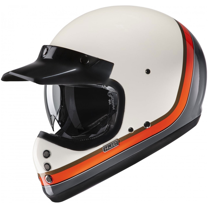 Integreeritud mootorratta kiiver HJC V60 Scoby MC7 beež-must-oranž-hall