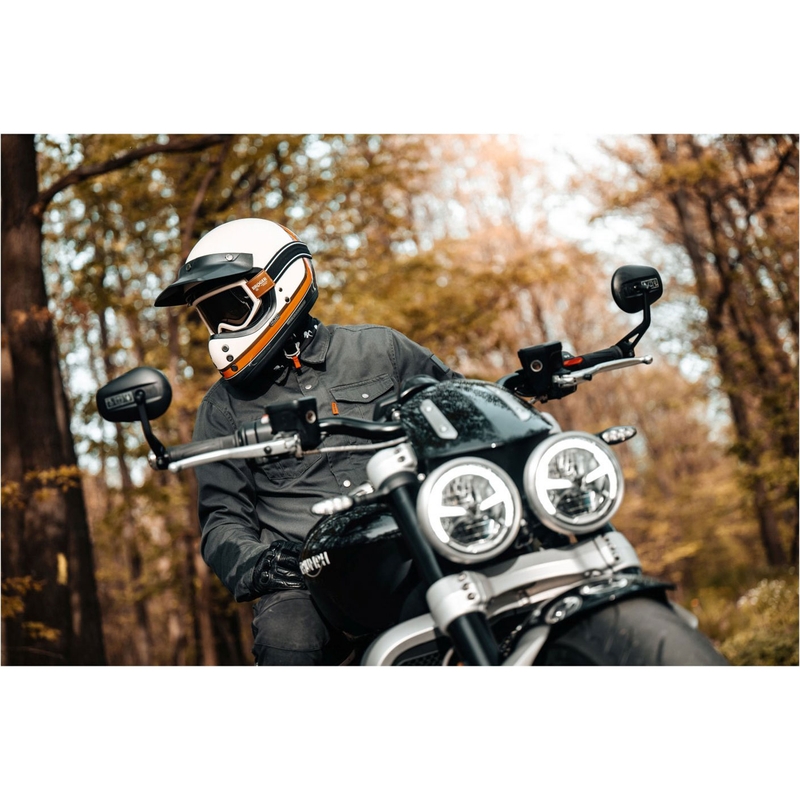 Integreeritud mootorratta kiiver HJC V60 Scoby MC7 beež-must-oranž-hall