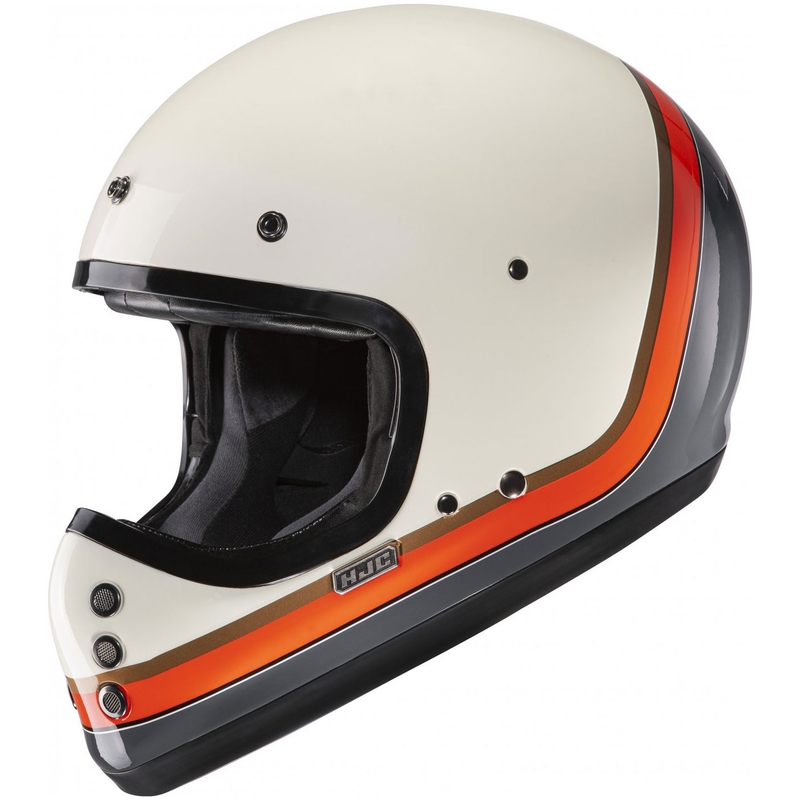 Integreeritud mootorratta kiiver HJC V60 Scoby MC7 beež-must-oranž-hall