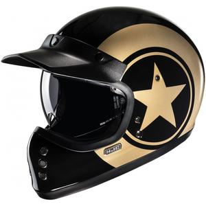 Integreeritud mootorratta kiiver HJC V60 Nyx MC9 must-kuldne