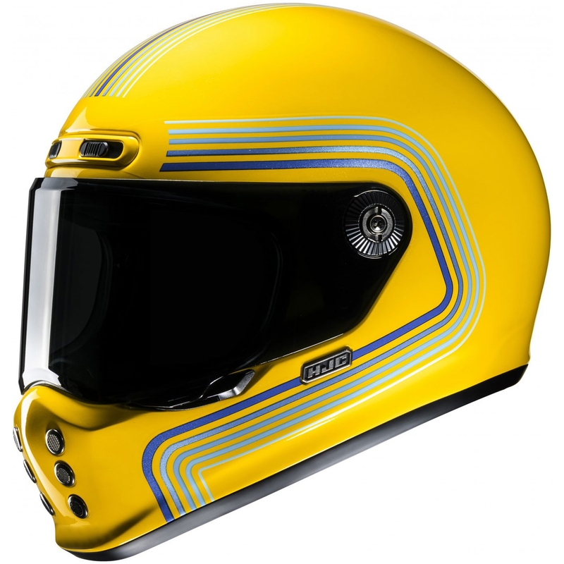 Integreeritud mootorratta kiiver HJC V10 Foni MC3 kollane-sinine