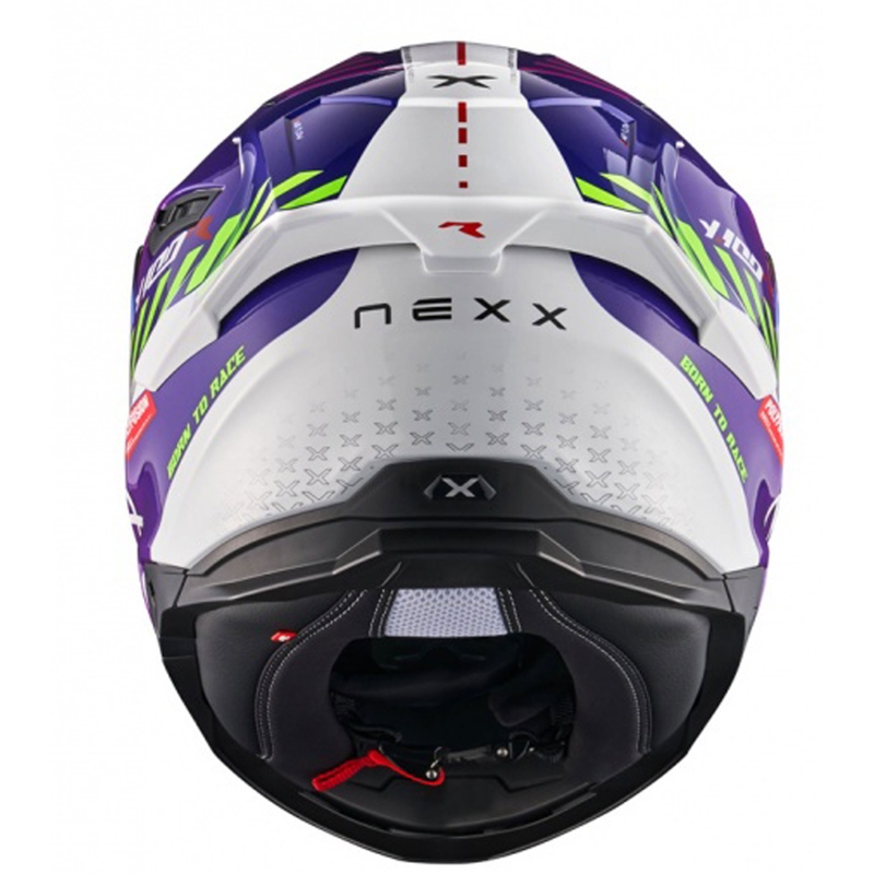 NEXX Y.100R Fade lilla ja valge integreeritud mootorratta kiiver